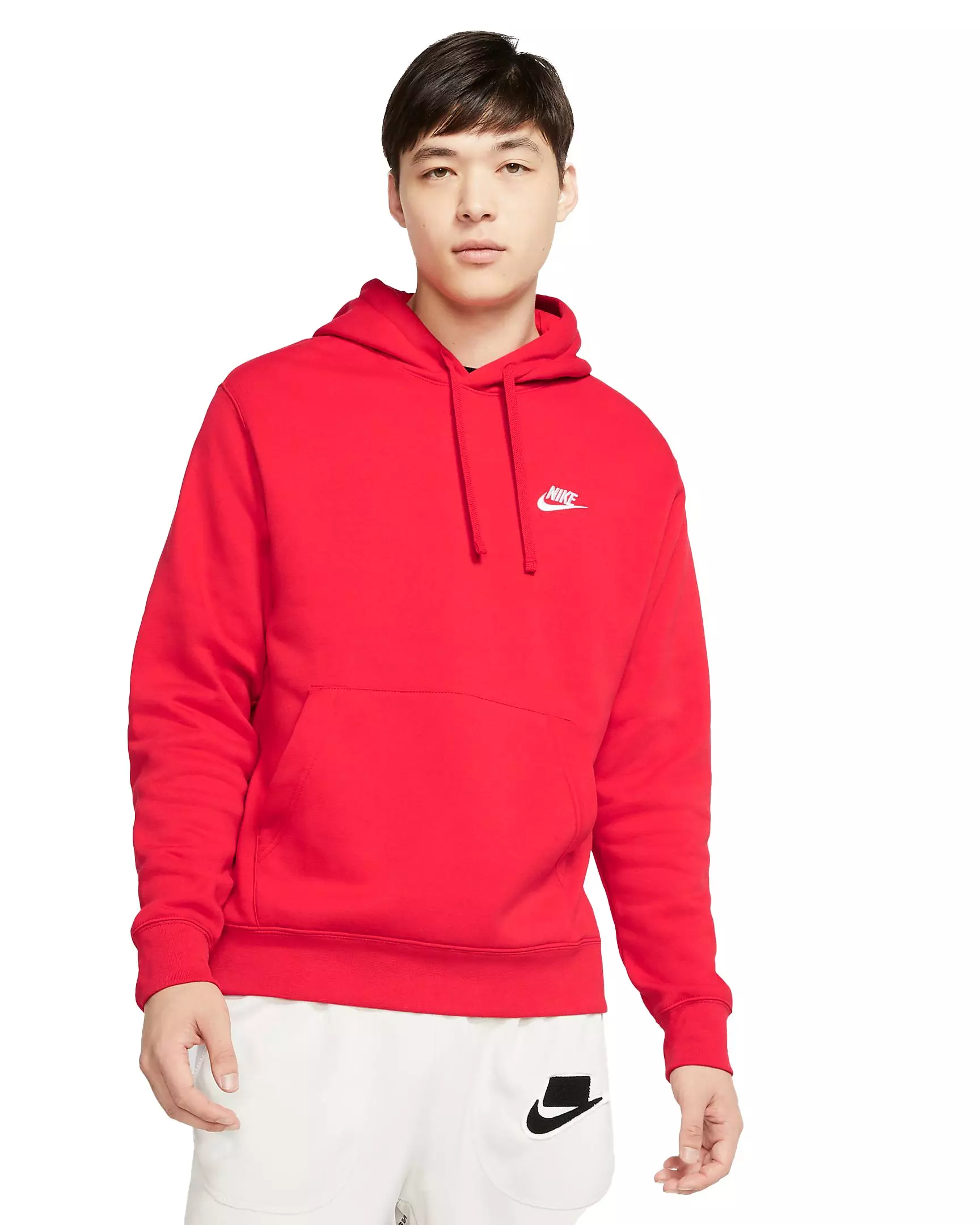 Red nike discount pullover hoodie men's